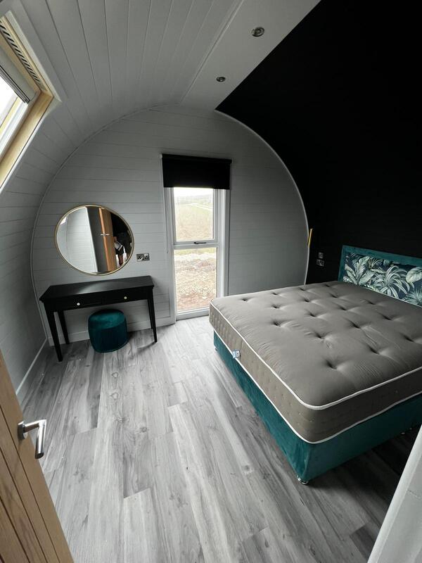 Chic camping pod hotel room accommodation