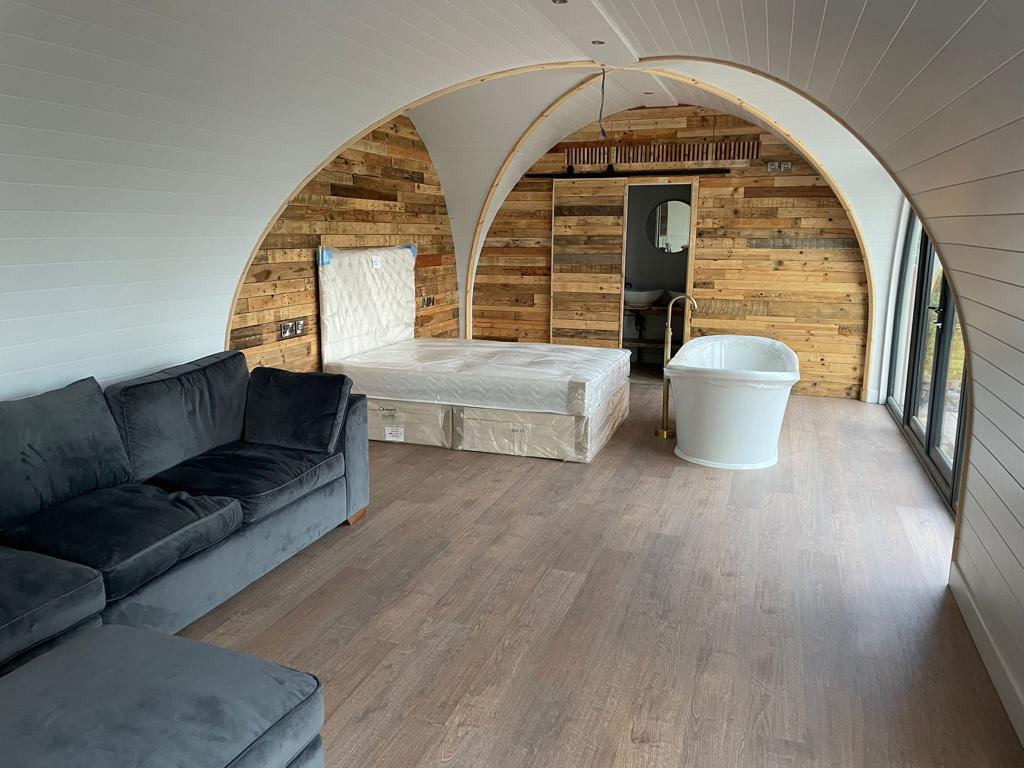 Spa or holiday luxury glamping pods