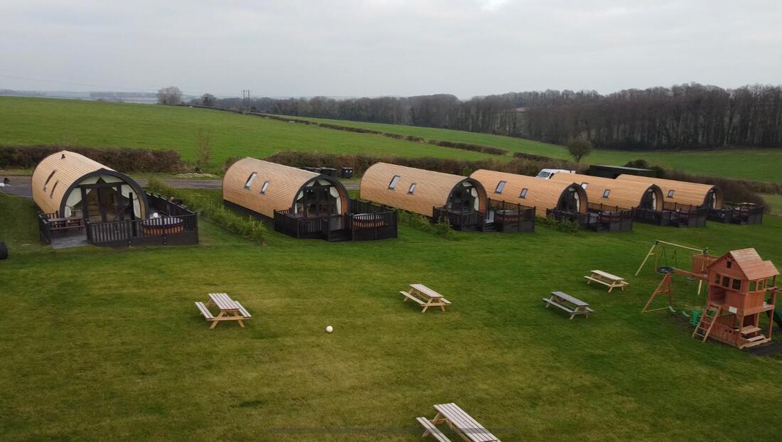6 of our 2 bedroom 12m glamping pods
